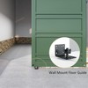 Heavy-Duty Black Exterior Sliding Barn Door Roller Kit, Outdoor Rolling