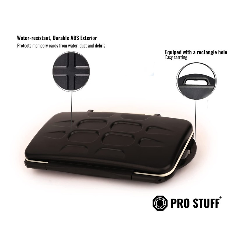 Memory Card Case for 12xSD or 12microSD Cards, Data Protection