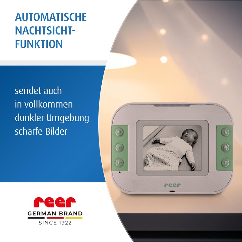 reer BabyCam S, Digital Video Baby Monitor, Interception-Proof FHSS Technology,