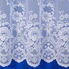 Maple Textiles Canterbury White Net Curtain Flowers Floral Pattern Sold