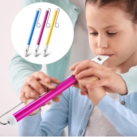 Bessy shop Slide Whistle Instrument, Pack of 3 Metal Sliding Whistle, Sliding Whistle with Stainless Steel Sliding Rods for Boys and Girls for Practising Music, Professional Musical Instrument for
