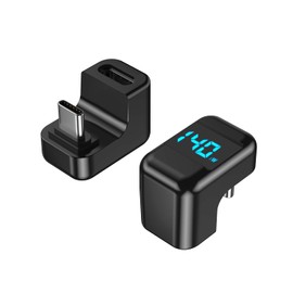 USB Type C Converter Adapter, ELUTENG Output Screen Display, U Shape Adapter, PD 140W Rapid Charging, U-Shaped USB C Adapter, 40Gbps Data Transfer, Type C Converter Connector Male to Female 8K@60Hz