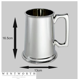 Wentworth Zinn – Zwei Pint, Quart Zinn Bierkrug, Oktoberfest, Giant Bierkrug