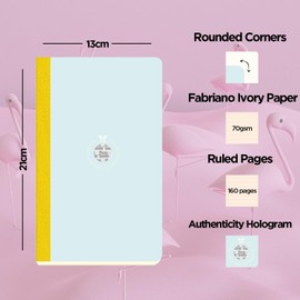 FlexBook Smartbooks Notebook 160 Pages Ruled 13 x 21 cm Couverture Vert Clair/Dos Jaune