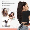 Flufymooz Ponytail Extension, 56 cm Ponytail with Drawstring Hair Extensions,