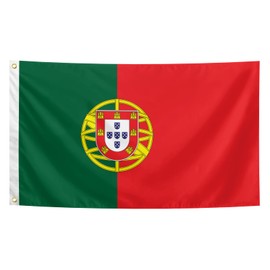 Portugal Flag 3x5 Ft with Brass Grommets and Double Stitched Portuguese National Flags Vibrant Colors for Indoor Outdoor Party Decorations Bar Garden Street Decoration