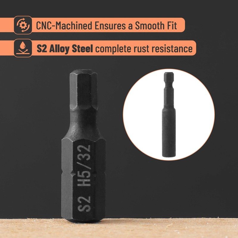 Bates- Hex Head Allen Wrench Drill Bit Set, 25 pcs,