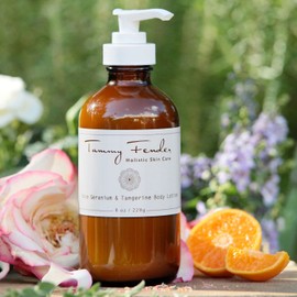 TAMMY FENDER - Natural Rose Geranium + Tangerine Body Lotion | Clean, Non-Toxic, Plant-Based Skincare (8 oz | 228 g)