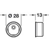 WARDROBE RAIL ROD END SUPPORTS BRACKETS SOCKET ROUND 19MM WHITE