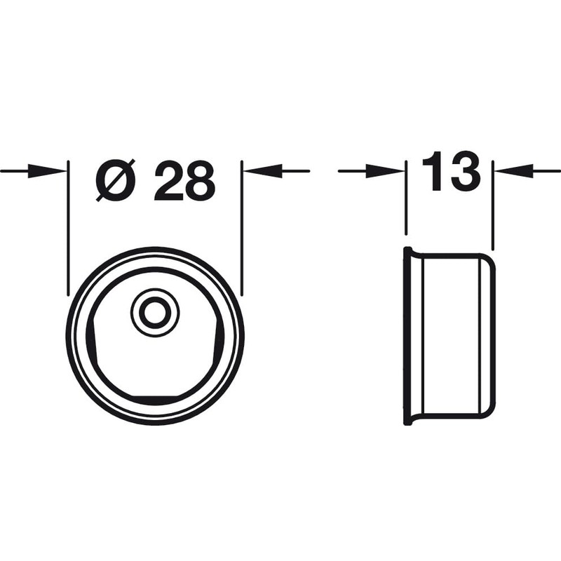 WARDROBE RAIL ROD END SUPPORTS BRACKETS SOCKET ROUND 19MM WHITE