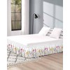Florals Butter-Fly Bed Skirt Queen Size 16 Inch Drop, Adjustable