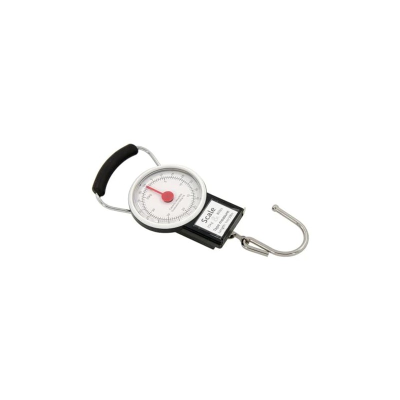 Analog Luggage Scale 35KG with 1m Tape Measure – Portable