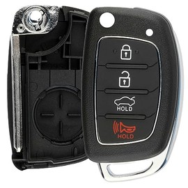 Keyless Option Remote Key Fob Shell Flip Case 4btn For Hyundai Sonata