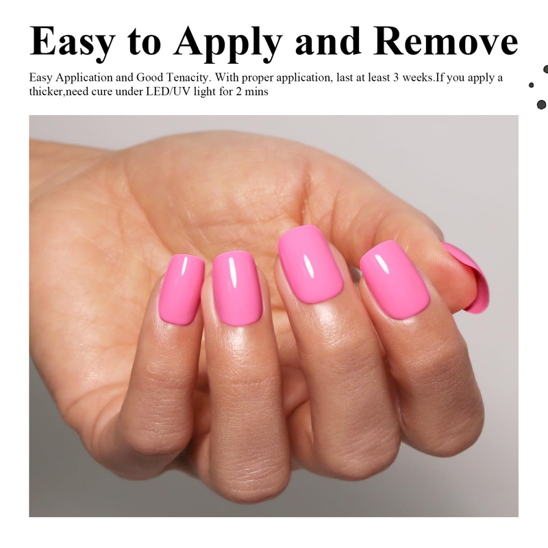 Imtiti 1 Piece 15ml Deep Pink Color Gel Soak Off