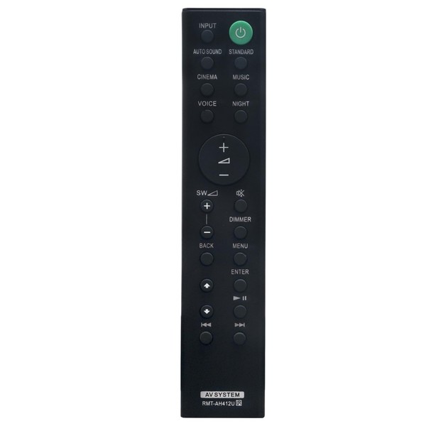 RMT-AH412U Replacement Remote Control Compatible with Sony Soundbar HT-S20R HT-S500RF