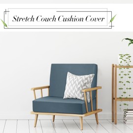 Newwiee 8 Pcs Patio Stretch Patio Sofa Cushion Covers Outdoor Cushion Cover Replacement for 4 Backrests and 4 Cushions Covers, Waterproof Couch Chair Seat Cover Furniture Protector (Gray Blue)