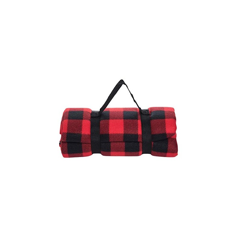 C&F Home Buffalo Check Picnic Blanket 50x60 inches Red
