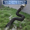 Loyala 2PCS 11.5ft Gutter Downspout Extensions Flexible Drain Downspout Extender
