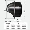 6 inch Wall Air Vent Exterior, Moonjor Black Paint Stainless