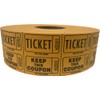 THE TICKET GURUS-Double Raffle Ticket Roll : roll of 2000-(Orange)