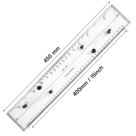CYA Navigation Parallel Ruler Marine Parallel Ruler with Clear Scales, Mapping Points to Pull Parallel Ruler 400MM(15 inch), Nautical Charts Parallel Ruler for for Boat Ship Navigation Drawing
