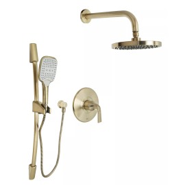 Huntington Brass HB Joy Shower Trim Kit with Slide Bar in PVD Satin Brass - P6582116-L (Light)