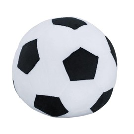 ZPSOSPZ Football Plush Football Throw Pillow, Plush Football Toy, Round Cotton Stuffed Soccer Vivid Soccer Pillow Back Cushions Doll For Home Office Sofa Decoration Kids Gifts Black And White 23 Cm