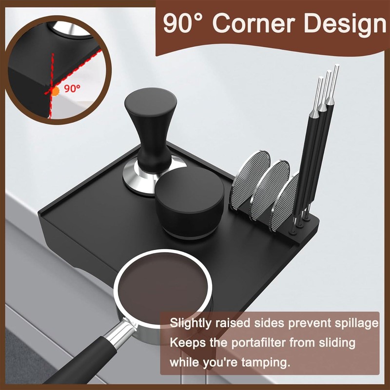 HYBEW Silicone Coffee Tamper Mat, Espresso Silicone Mat, Coffee Pad