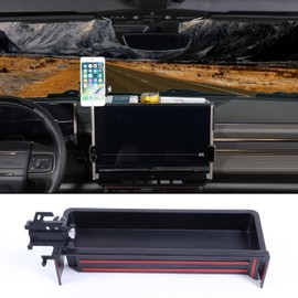 YinanIutos Dashboard Phone Holder With Storage Box Compatible with Hummer EV Accessories 2024 2025 Phone Mount Dash Storage Tray Insert Behind Screen Organizer Storage Accessories (Type-C)