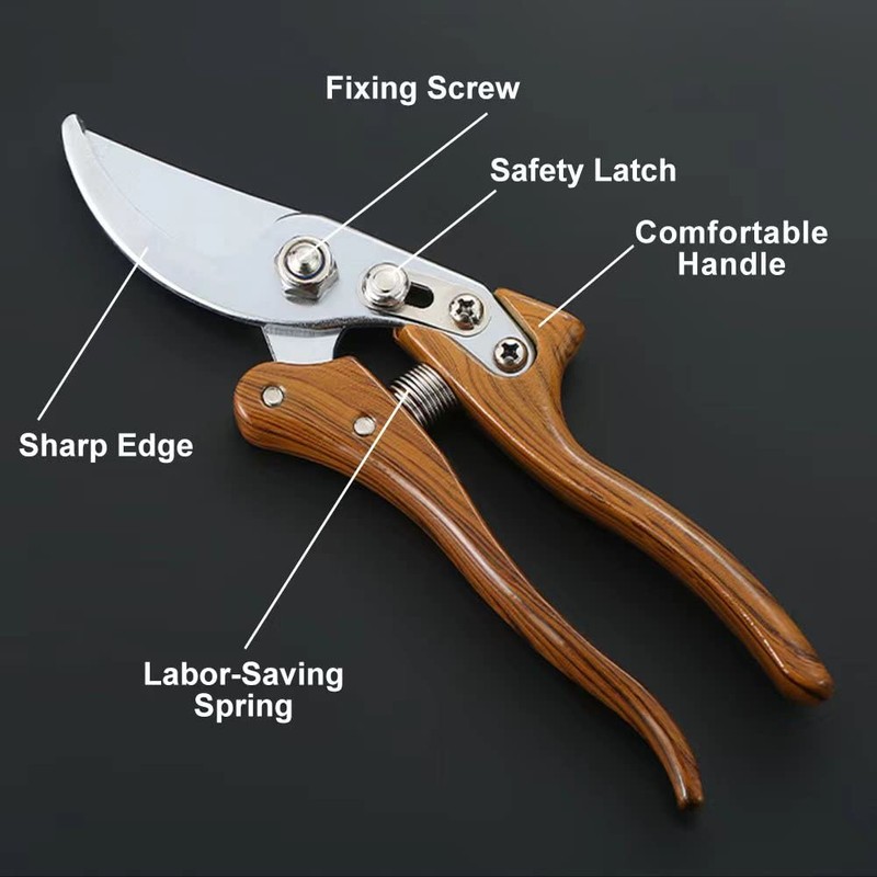 Garden Pruners, Heavy Duty Garden Clippers,Pruning Shears with Adjustable Thumb