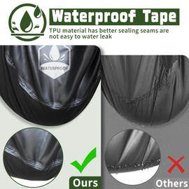 Rimwig Garden Furniture Covers Waterproof, 110x110x74cm Outdoor Rattan Table Chair Set Cover, 420D Oxford Heavy Duty Patio Furniture Cover with Air Vent Cube/Square