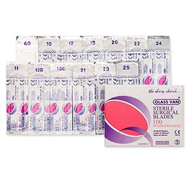 Myco Medical 3001T-12 GLASSVAN Surgery Blade, 12 Size, Stainless Steel (Pack of 100)