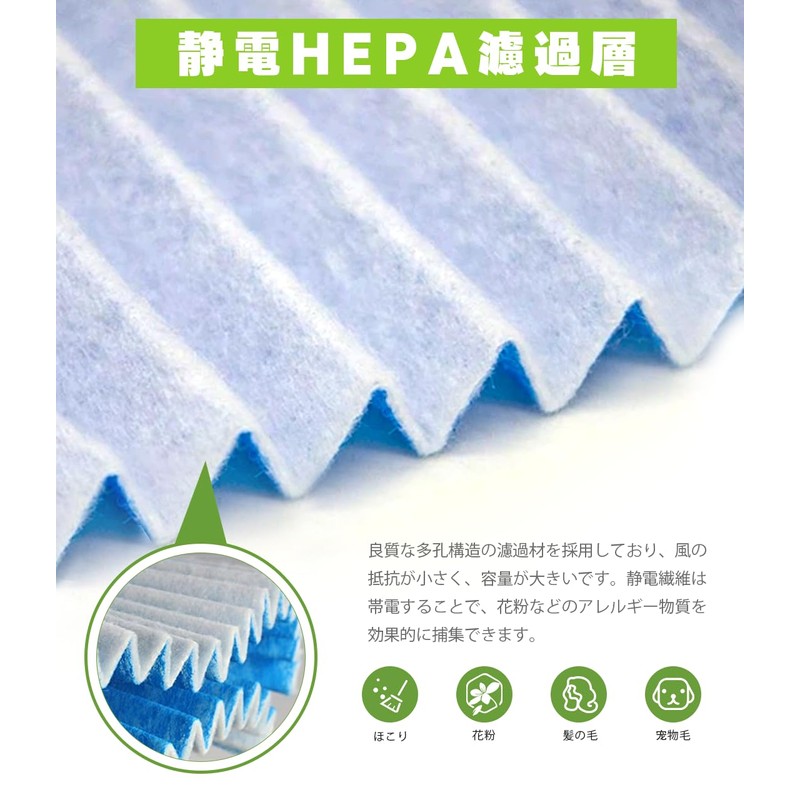 MSHNE Daikin Air Purifier Replacement Filter Pleated Filter Compatible with