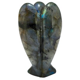 mookaitedecor Fengshui Edelstein Schutzengel Figur, Hand Geschnitzt Heilstein Deko Engel Statue Verzierungen Reiki Dekoration