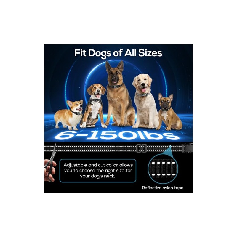 Bark Collar, 2 Pack Smart Dog Bark Collar for Large