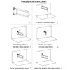 Tuntrol 23.6 inch Foldable Handrail Grab Bars, Wall Mounted Toilet