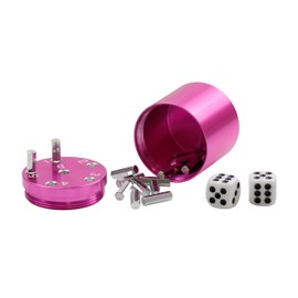 BestSaller 3008 Super Six Aluminium Dice Game, 36 Game Sticks and 2 Dice, Pink