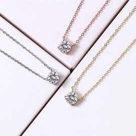 DHQH Bridesmaid Proposal Gifts CZ Tearsdrop Earrings Necklace Set Crystals Pendant Necklaces Jewelry Sets for Bridal Bridesmaids Prom Wedding