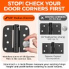Haidms 3 Pack Self Closing Door Hinges 4 Inch Black