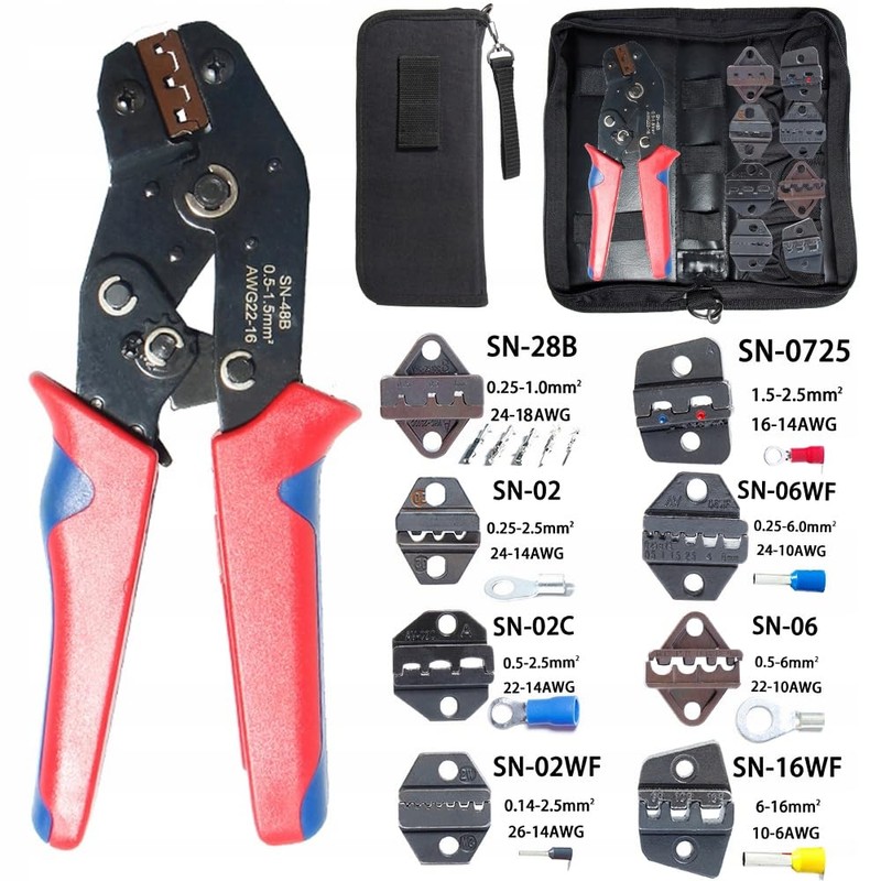 aikoolwer Crimping Tool Ratchet Ratcheting Wire Crimper Open Barrel Wire