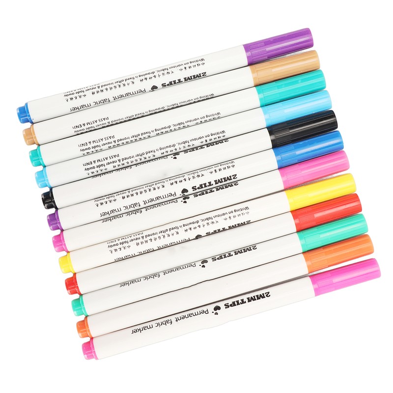 12pcs Disappearing Ink Pen Colorful Write Smoothly DIY Water Erasable