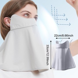 GLURIZ 2 Mascarilla Solar, Bandanas Facial con Protección Solar, Protector Facial con Protección Solar, Mascarilla Facial UV para al Aire última Intervensión, Tenis, Senderismo, Pesca