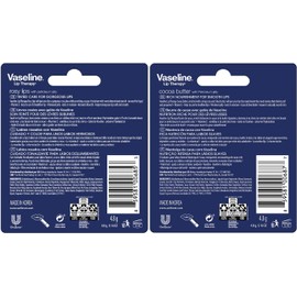 Vaseline- Paquete de 4 bálsamos labiales hidratantes con manteca de cacao y vitamina E de Lip Therapy, Rosy Lips + 0,16 oz