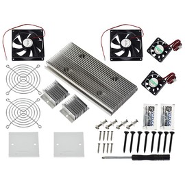 DC 12V DIY Thermoelectric Peltier Refrigeration Cooling System Kit Semiconductor Cooler Heat Sink 2 Cooling Fans 2 Large Fans and 2 Cold Junction modules