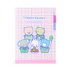 Sunstar Stationery 772974 Cheerful Cham Clear File, A5, 3P, Retro,