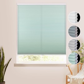 Homebox Cordless Cellular Shades for Home Office, Thermal Insulated Lighting Filtering Room Darkening Window Blinds, Honeycomb Shades for Windows Green 20" W×48" H