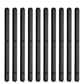 Drawer Slides, Plastic Drawer Guide Strips, Drawer Runners, Cabinet Guide Rails, Slides, Rails for Drawers, Drawer Runners (5 Pairs, Black, 298 mm)