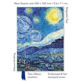 Vincent van Gogh: The Starry Night (Foiled Quarto Journal) (Flame Tree Quarto Notebook)