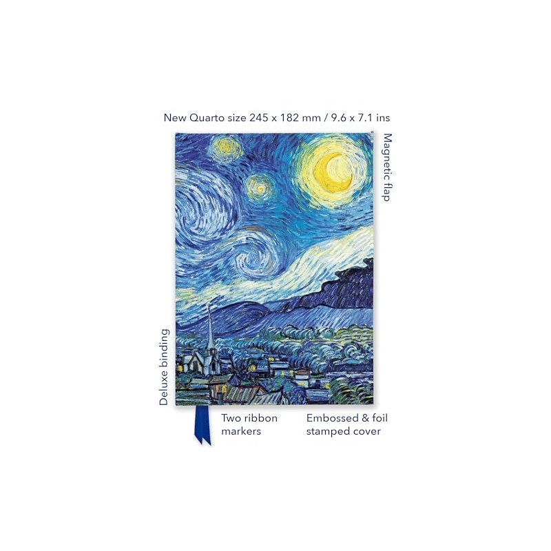 Vincent van Gogh: The Starry Night (Foiled Quarto Journal) (Flame