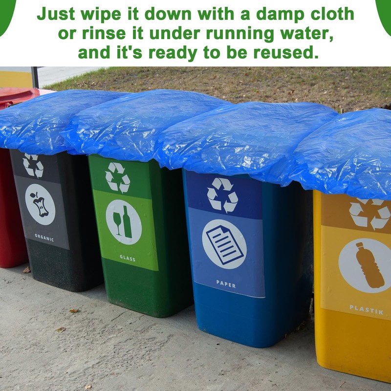 Yeaqee 12 Pcs Trash Can Covers Outdoor 90 Gallon Outside